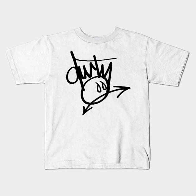 Durty OG Logo Kids T-Shirt by B. Freyer Art